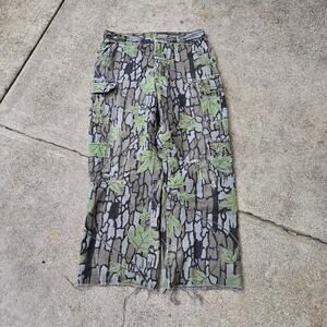 Vtg REDHEAD Treebark Camo All Over Print Outdoors Hunting Cargo Pants 31" Fit